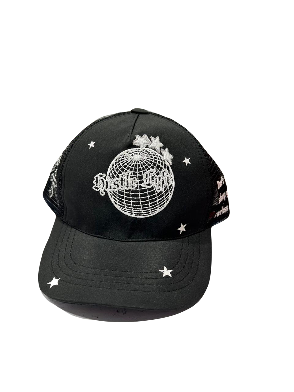 Black custom trucker hat