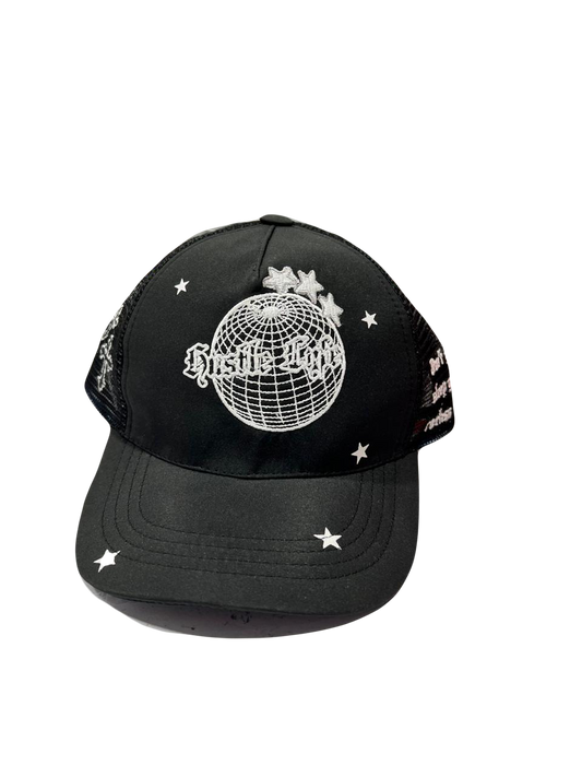 Black custom trucker hat