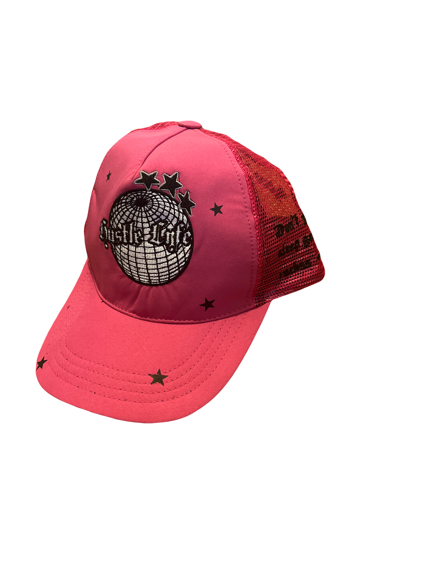 Hot pink custom trucker